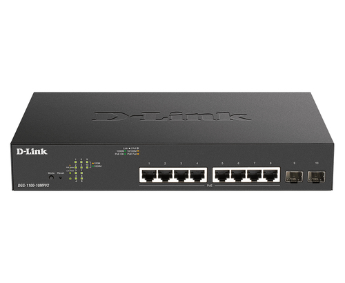 D-Link Switch DGS-1100-10MPV2/E 10-Ports - managed - Glasfaser