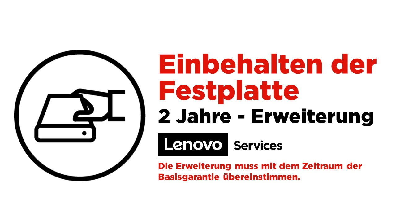 Lenovo Zusatzoption 24M Keep Your Drive (nur kombinierbar mit 24M Basisgarantie) 5PS0V07081 Campus