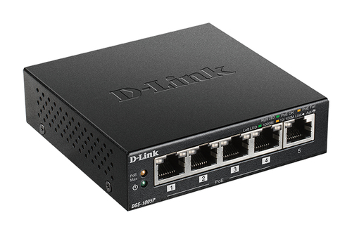 D-Link Switch DGS-1005P/E 5-Ports - unmanaged