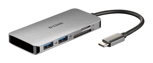 D-Link USB-Hub DUB-M610 USB 3.2 Gen 1 Type-C Aluminium, Schwarz