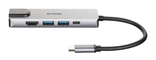 D-Link USB-Hub DUB-M520 Thunderbolt 3 Aluminium, Schwarz